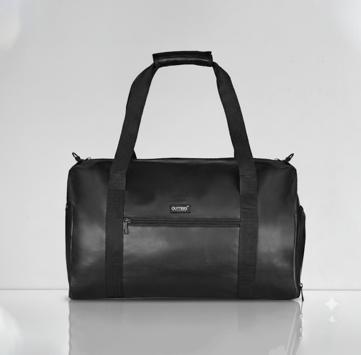 Outters Synthetic Premium Travel Bag, Gym Bag, Travel Partner Waterproof Black