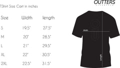 تي شيرت Outters Men باللون الأسود Dri-Fit بأكمام قصيرة وياقة مستديرة 