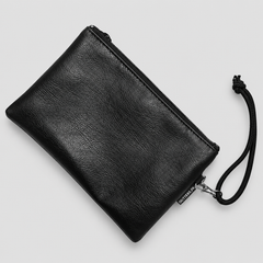 Outters Black Synthatic Leather Clutch Pouch, Unisex