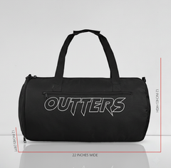حقيبة الصالة الرياضية من Outters BIG WIG، حقيبة دفل مقاومة للماء باللون الأسود 