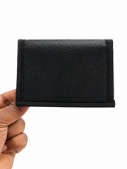OUTTERS Synthetic Leather Card Wallet | Slim Style Compact Wallet | Black