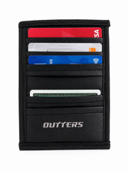OUTTERS Synthetic Leather Card Wallet | Slim Style Compact Wallet | Black