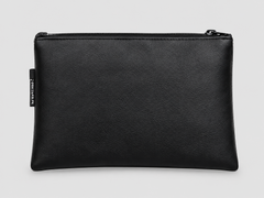 Outters Black Synthatic Leather Clutch Pouch, Unisex