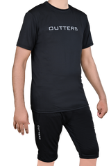 بدلة رياضية Outters Men Performance Dri Fit مستوردة من الليكرا باللون الأسود