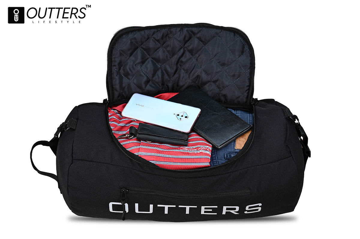 Outters Gym Bag, Duffel Bag, Reflector Logo Waterproof Black