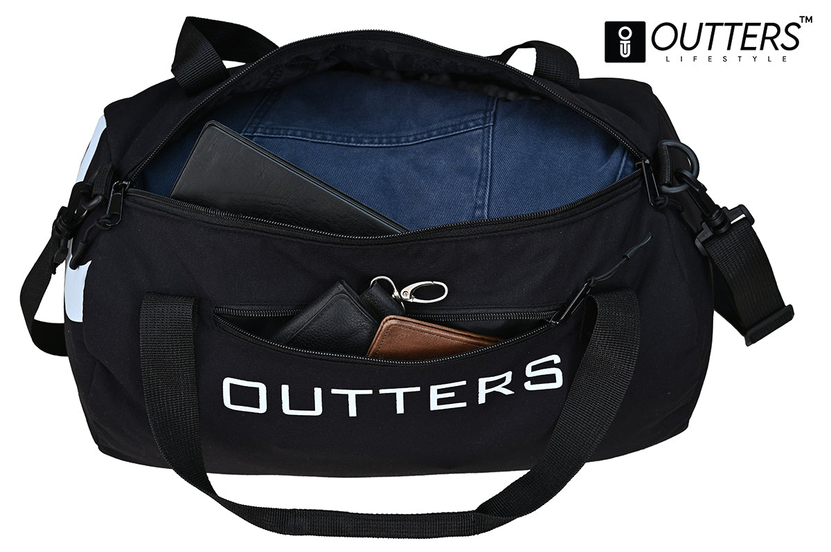 Outters Gym Bag , Duffle Bag Shoulder Straps Waterproof Black – Outters ...
