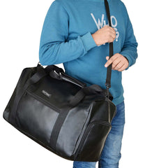 Outters Synthetic Premium Travel Bag, Gym Bag, Travel Partner Waterproof Black