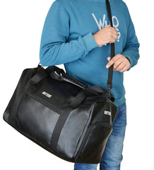 Outters Synthetic Premium Travel Bag, Gym Bag, Travel Partner Waterproof Black
