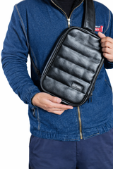 Outters  Slim Synthatic leather Black Crossbody Bag J2