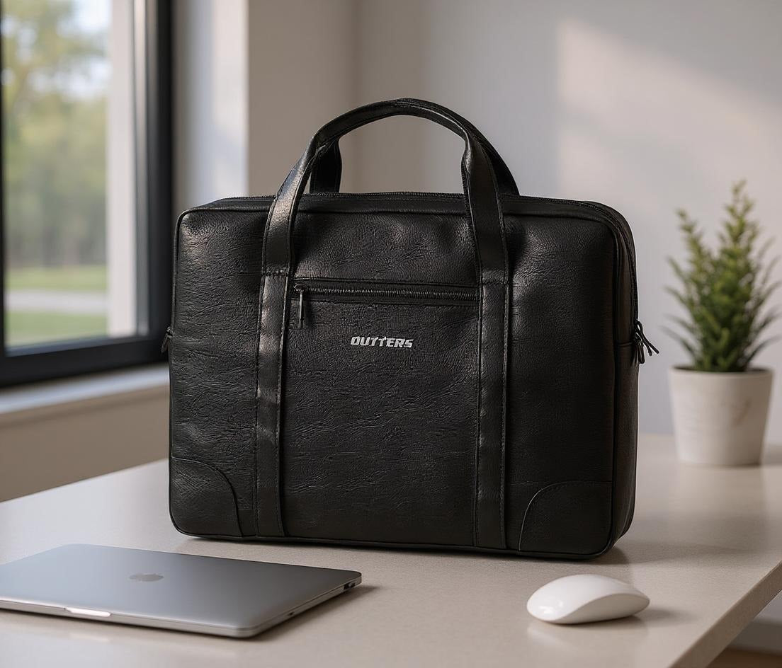 Outters Laptop Bag, Synthatic Leather Fits 15.6 Inch Laptop