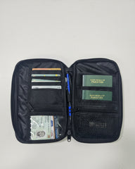 Outters Passport Wallet, Passport Holder for Travel,Material with Durable Zipper Closure, Zippered Pockets, Slots for Cards,  Black, Solid
