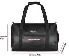 Outters Synthetic Premium Travel Bag, Gym Bag, Travel Partner Waterproof Black
