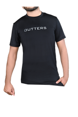 تي شيرت Outters Men Performance Dry Fit Sports نصف كم للياقة البدنية باللون الأسود 