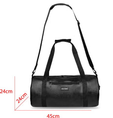 Black PU Leather Travel Duffle Gym bag